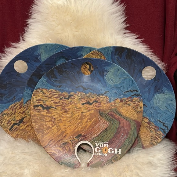 Other - Van Gogh- Crows Wine & Cheese Party Plates- set of 4
